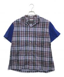 COMME des GARCONS HOMME（コムデギャルソン オム）の古着「異素材切替S/Sシャツ」｜ブルー