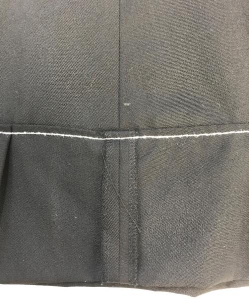 ROBE DE CHAMBRE COMME DES GARCONS（ローブドシャンブル コムデギャルソン）ROBE DE CHAMBRE COMME DES GARCONS (ローブドシャンブル コムデギャルソン) 裾折ウールスカート ブラック サイズ:Mの古着・服飾アイテム