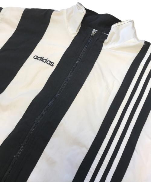 adidas（アディダス）adidas (アディダス) ナイロンジャケット ブラック×ホワイト サイズ:Mの古着・服飾アイテム