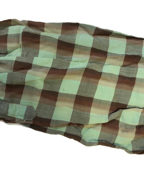 PENNEYS（ペニーズ）PENNEYS (ペニーズ) 開襟レーヨンチェックシャツ グリーン サイズ:Sの古着・服飾アイテム