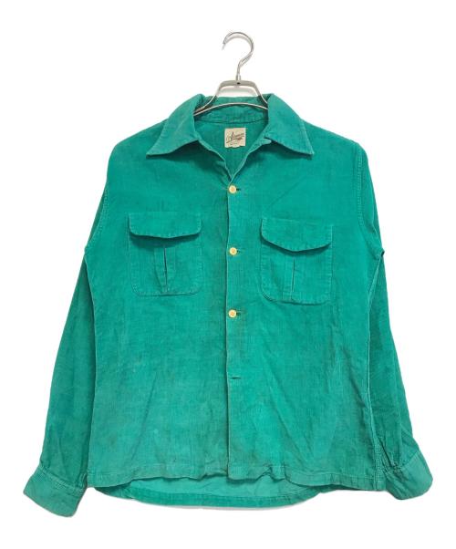 Airman（エアーマン）Airman (エアーマン) コーデュロイシャツ グリーン サイズ:Sの古着・服飾アイテム