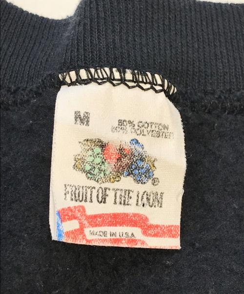 FRUIT OF THE LOOM（フルーツオブザルーム）FRUIT OF THE LOOM (フルーツオブザルーム) プリントスウェット ブラック サイズ:Ｍの古着・服飾アイテム