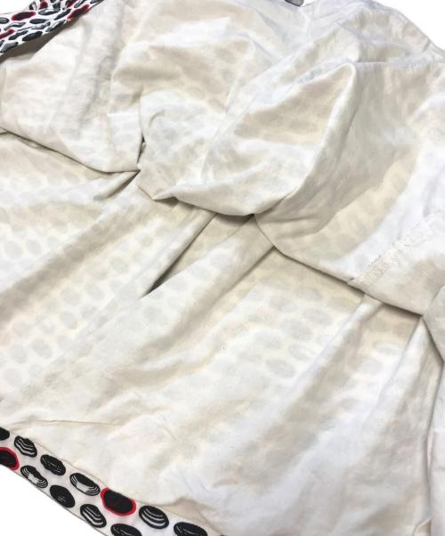 BLACK COMME des GARCONS（ブラックコムデギャルソン）BLACK COMME des GARCONS (ブラックコムデギャルソン) 総柄 プリーツフレアスカート ブラック×ホワイト サイズ:XSの古着・服飾アイテム