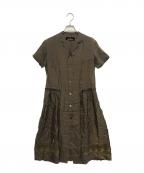 tricot COMME des GARCONSトリココムデギャルソン）の古着「装飾シャツワンピース」｜オリーブ