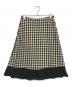 tricot COMME des GARCONS（トリココムデギャルソン）の古着「異素材ドッキングチェックスカート」｜アイボリー