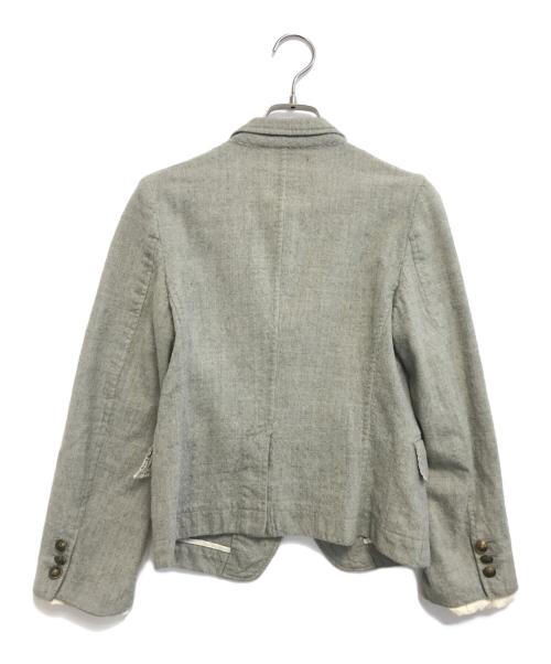 tricot COMME des GARCONS（トリココムデギャルソン）tricot COMME des GARCONS (トリココムデギャルソン) 縮絨テーラードジャケット グレー サイズ:Sの古着・服飾アイテム