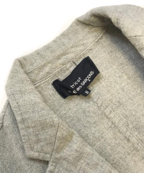 tricot COMME des GARCONS（トリココムデギャルソン）tricot COMME des GARCONS (トリココムデギャルソン) 縮絨テーラードジャケット グレー サイズ:Sの古着・服飾アイテム