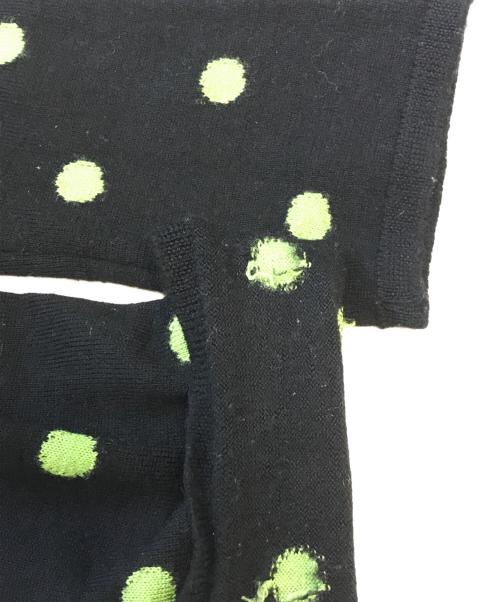 COMME des GARCONS HOMME DEUX（コムデギャルソン オム ドゥ）COMME des GARCONS HOMME DEUX (コムデギャルソン オム ドゥ) ドット柄ニット ブラック サイズ:Ｍの古着・服飾アイテム