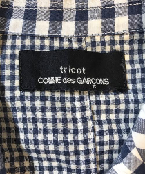 tricot COMME des GARCONS（トリココムデギャルソン）tricot COMME des GARCONS (トリココムデギャルソン) チェックテーラードジャケット ブルー サイズ:Sの古着・服飾アイテム