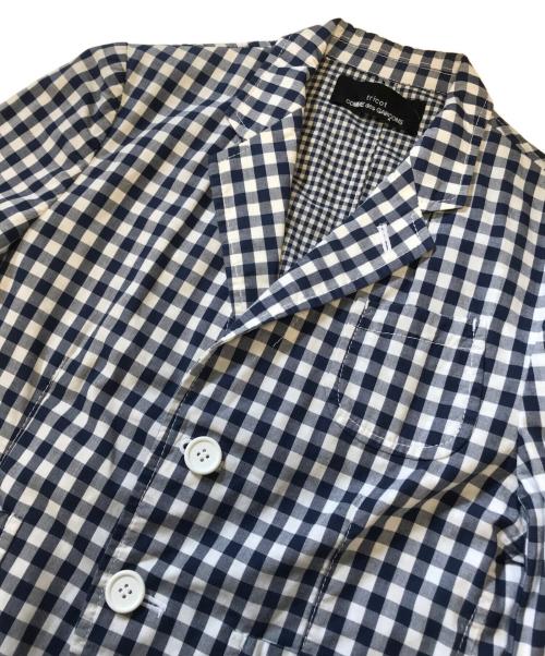 tricot COMME des GARCONS（トリココムデギャルソン）tricot COMME des GARCONS (トリココムデギャルソン) チェックテーラードジャケット ブルー サイズ:Sの古着・服飾アイテム