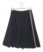 ROBE DE CHAMBRE COMME DES GARCONSローブドシャンブル コムデギャルソン）の古着「サイドラインプリーツスカート」｜ネイビー