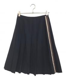 ROBE DE CHAMBRE COMME DES GARCONS（ローブドシャンブル コムデギャルソン）の古着「サイドラインプリーツスカート」｜ネイビー