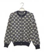 COMME des GARCONSコムデギャルソン）の古着「80's 雪柄ニットカーディガン」｜ネイビー