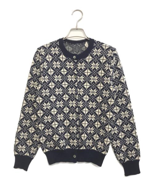 COMME des GARCONS（コムデギャルソン）COMME des GARCONS (コムデギャルソン) 80's 雪柄ニットカーディガン ネイビー サイズ:表記なしの古着・服飾アイテム