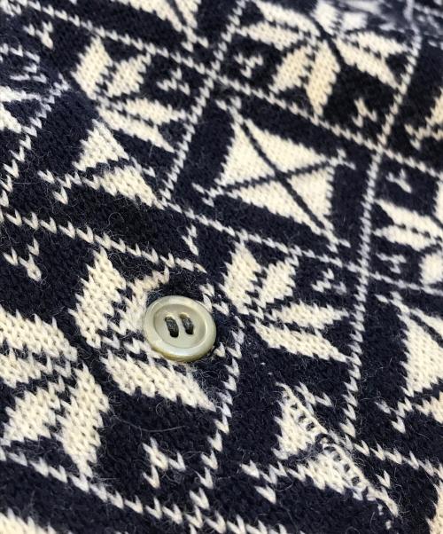 COMME des GARCONS（コムデギャルソン）COMME des GARCONS (コムデギャルソン) 80's 雪柄ニットカーディガン ネイビー サイズ:表記なしの古着・服飾アイテム