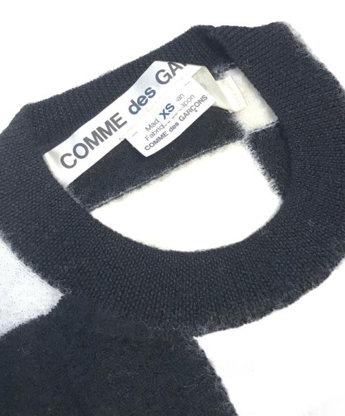 COMME des GARCONS（コムデギャルソン）COMME des GARCONS (コムデギャルソン) フラワー刺繍チェックニット ブラック サイズ:XSの古着・服飾アイテム