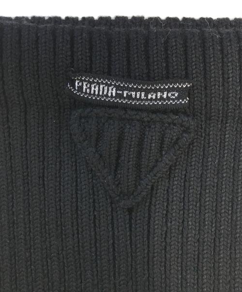 PRADA（プラダ）PRADA (プラダ) スリムフィットリブニットスカート ブラック サイズ:36の古着・服飾アイテム