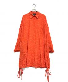 Jean Paul Gaultier FEMME（ジャンポールゴルチエ フェム）の古着「花柄総刺繍シャツワンピース」｜オレンジ