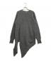 MIU MIU（ミュウミュウ）の古着「Asymmetric Knit Sweater」｜グレー