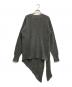 MIU MIU (ミュウミュウ) Asymmetric Knit Sweater グレー サイズ:38：29000円