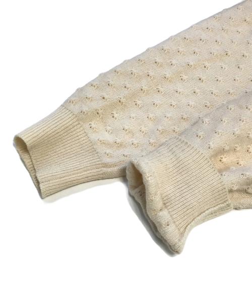 MIU MIU（ミュウミュウ）MIU MIU (ミュウミュウ) ノーカラーニットカーディガン アイボリー サイズ:38の古着・服飾アイテム