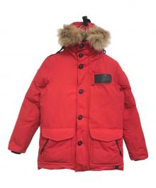 MUSEUM（ミュージアム）の古着「ファーダウンジャケット」｜レッド