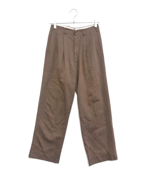 VINTAGE（ヴィンテージ）VINTAGE (ヴィンテージ) レーヨンギャバスラックス ブラウン サイズ:表記なしの古着・服飾アイテム
