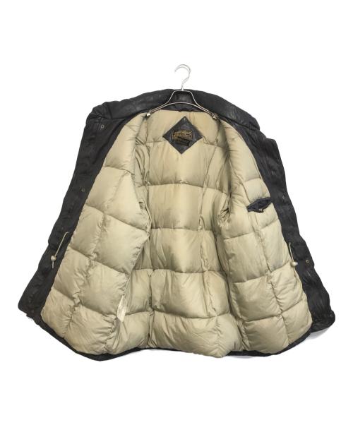 Eddie Bauer（エディーバウアー）Eddie Bauer (エディーバウアー) レザーグースダウンジャケット ブラウン サイズ:XLの古着・服飾アイテム