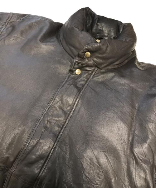 Eddie Bauer（エディーバウアー）Eddie Bauer (エディーバウアー) レザーグースダウンジャケット ブラウン サイズ:XLの古着・服飾アイテム