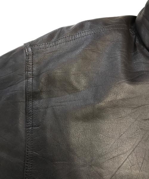 Eddie Bauer（エディーバウアー）Eddie Bauer (エディーバウアー) レザーグースダウンジャケット ブラウン サイズ:XLの古着・服飾アイテム