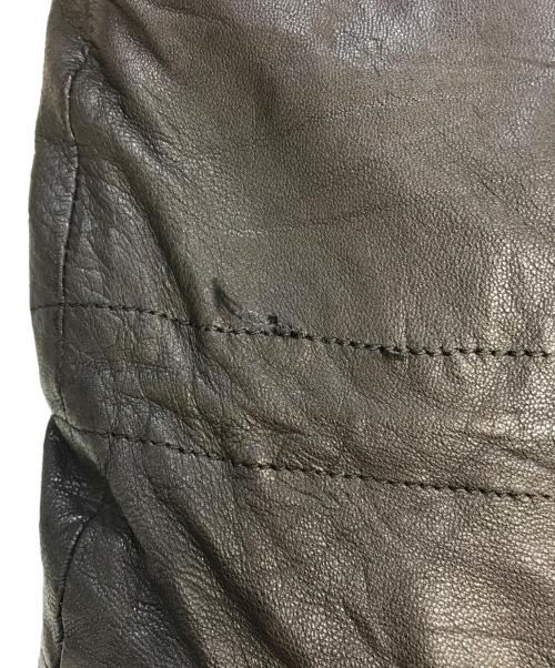 Eddie Bauer（エディーバウアー）Eddie Bauer (エディーバウアー) レザーグースダウンジャケット ブラウン サイズ:XLの古着・服飾アイテム