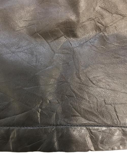 Eddie Bauer（エディーバウアー）Eddie Bauer (エディーバウアー) レザーグースダウンジャケット ブラウン サイズ:XLの古着・服飾アイテム