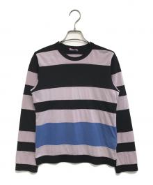 COMME des GARCONS（コムデギャルソン）の古着「ボーダーカットソー」｜ブラック