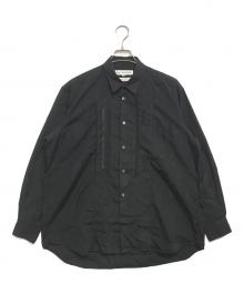 COMME des GARCONS SHIRT（コムデギャルソンシャツ）の古着「フロントギャザーシャツ」｜ブラック