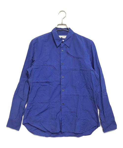 COMME des GARCONS SHIRT（コムデギャルソンシャツ）COMME des GARCONS SHIRT (コムデギャルソンシャツ) デザインシャツ ブルー サイズ:Mの古着・服飾アイテム