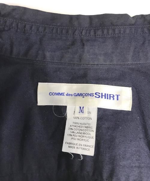 COMME des GARCONS SHIRT（コムデギャルソンシャツ）COMME des GARCONS SHIRT (コムデギャルソンシャツ) ニット切替チェックシャツ ネイビー サイズ:Mの古着・服飾アイテム