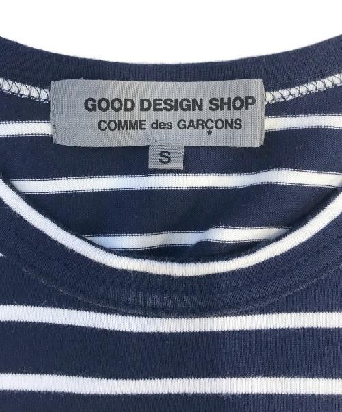 GOOD DESIGN SHOP COMME des GARCONS（グッドデザインショップ コムデギャルソン）GOOD DESIGN SHOP COMME des GARCONS (グッドデザインショップ コムデギャルソン) ボーダーカットソー ネイビー サイズ:Sの古着・服飾アイテム