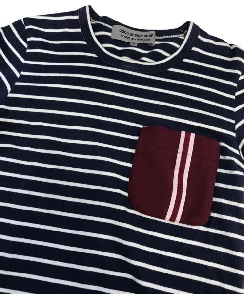GOOD DESIGN SHOP COMME des GARCONS（グッドデザインショップ コムデギャルソン）GOOD DESIGN SHOP COMME des GARCONS (グッドデザインショップ コムデギャルソン) ボーダーカットソー ネイビー サイズ:Sの古着・服飾アイテム