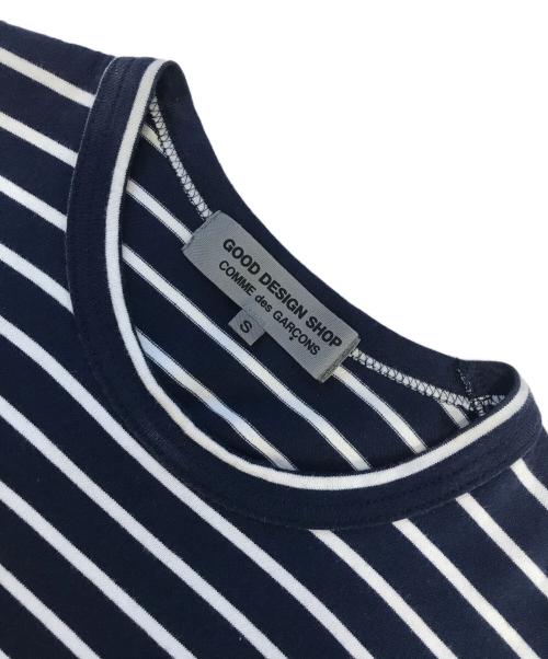 GOOD DESIGN SHOP COMME des GARCONS（グッドデザインショップ コムデギャルソン）GOOD DESIGN SHOP COMME des GARCONS (グッドデザインショップ コムデギャルソン) ボーダーカットソー ネイビー サイズ:Sの古着・服飾アイテム