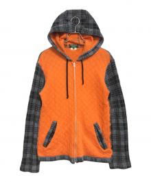 COMME des GARCONS HOMME PLUS（コムデギャルソンオムプリュス）の古着「インサイドアウトフーデットジャケット」｜オレンジ×グレー