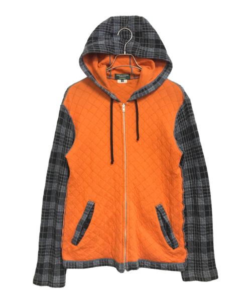 COMME des GARCONS HOMME PLUS（コムデギャルソンオムプリュス）COMME des GARCONS HOMME PLUS (コムデギャルソンオムプリュス) インサイドアウトフーデットジャケット オレンジ×グレー サイズ:Mの古着・服飾アイテム