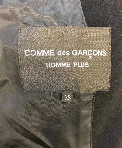 COMME des GARCONS HOMME PLUS（コムデギャルソンオムプリュス）COMME des GARCONS HOMME PLUS (コムデギャルソンオムプリュス) ウールカシミヤコート ブラック サイズ:XSの古着・服飾アイテム