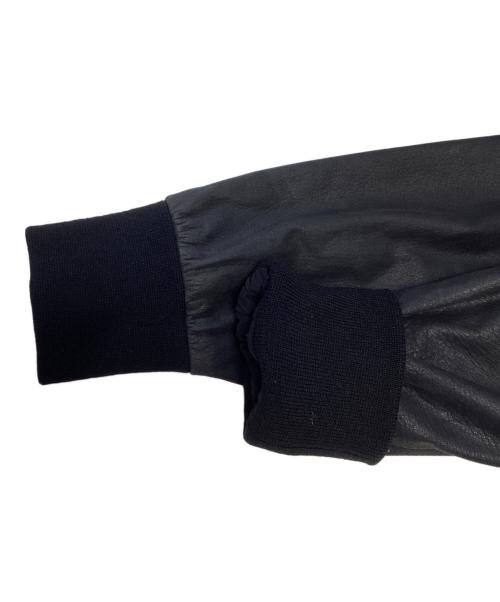 HELMUT LANG（ヘルムートラング）HELMUT LANG (ヘルムートラング) レザー切替フーデッドジャケット ブラック サイズ:Sの古着・服飾アイテム