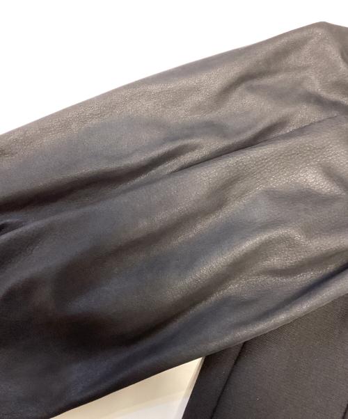 HELMUT LANG（ヘルムートラング）HELMUT LANG (ヘルムートラング) レザー切替フーデッドジャケット ブラック サイズ:Sの古着・服飾アイテム