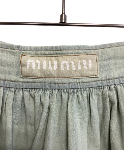 MIU MIU（ミュウミュウ）MIU MIU (ミュウミュウ) ミニスカート 黄緑 サイズ:38の古着・服飾アイテム