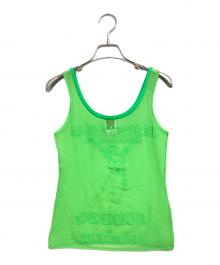 Jean Paul GAULTIER SOLEIL（ジャンポールゴルチェ ソレイユ）の古着「パワーネットロゴタンクトップ」｜黄緑