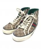 GUCCIグッチ）の古着「Gucci Tennis 1977 Canvas High Top/テニス 1977」｜ベージュ