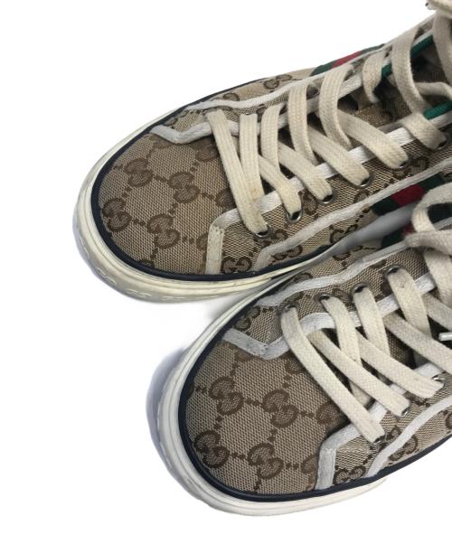 GUCCI（グッチ）GUCCI (グッチ) Gucci Tennis 1977 Canvas High Top/テニス 1977 ベージュ サイズ:6+の古着・服飾アイテム