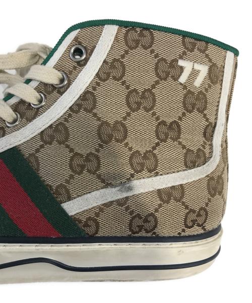 GUCCI（グッチ）GUCCI (グッチ) Gucci Tennis 1977 Canvas High Top/テニス 1977 ベージュ サイズ:6+の古着・服飾アイテム