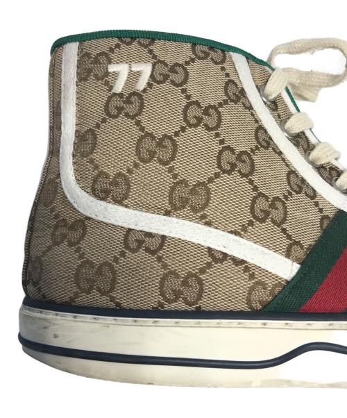 GUCCI（グッチ）GUCCI (グッチ) Gucci Tennis 1977 Canvas High Top/テニス 1977 ベージュ サイズ:6+の古着・服飾アイテム